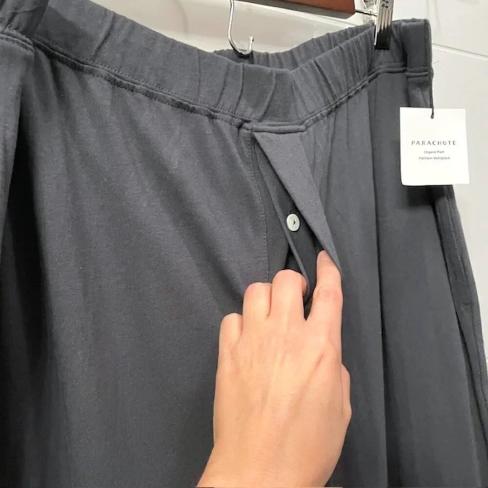 NWT Men's Parachute Organic Cotton Lounge Pants Gray Coal Size XL
